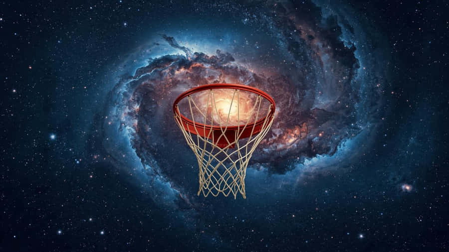 Galaxy Basketball Hoop Wallpaper