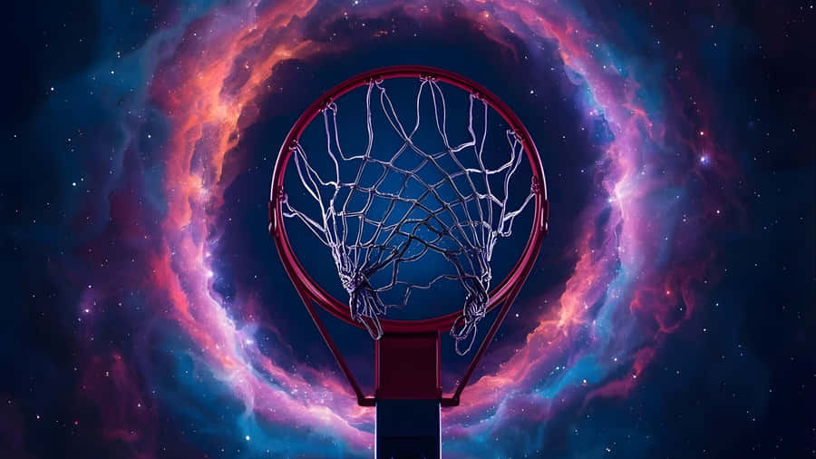 Galaxy Basketball Hoop Wallpaper
