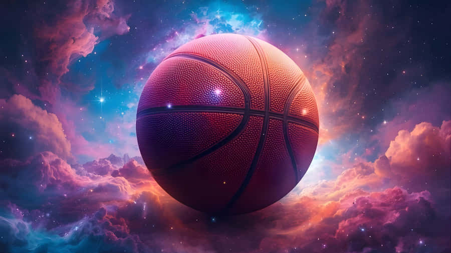 Galaxy Basketball In Cosmic Space Wallpaper