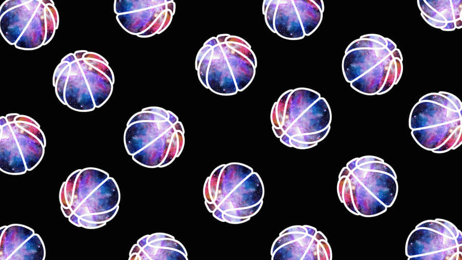 Galaxy Basketball Pattern Wallpaper