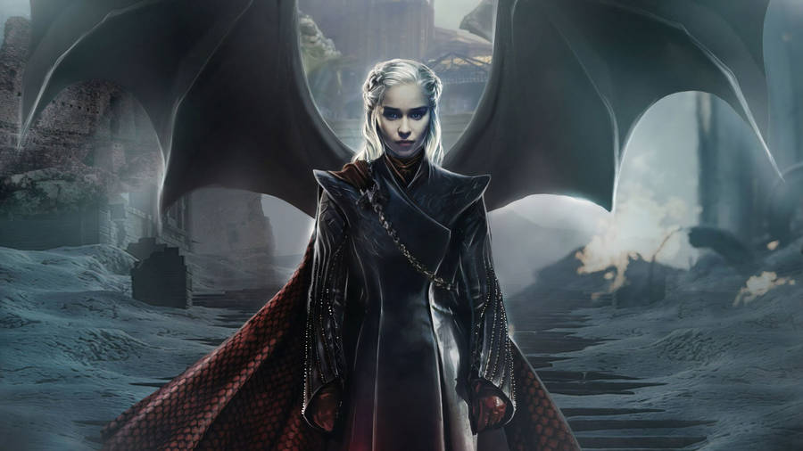 Game Of Thrones Season 8 Winged Khaleesi Wallpaper