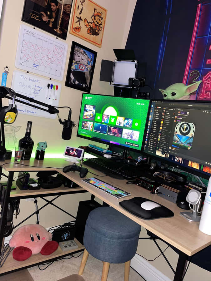 Gamer Streaming Setupat Home Wallpaper