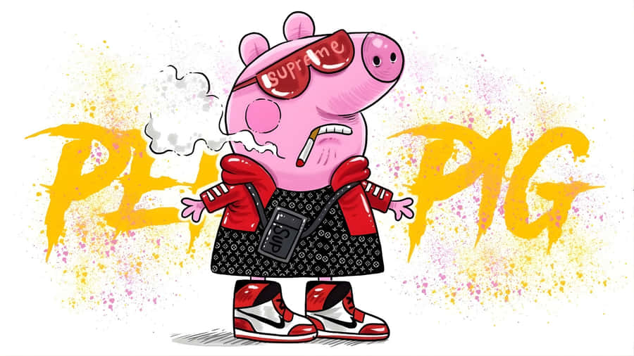 Gangster Peppa Pig Style Wallpaper