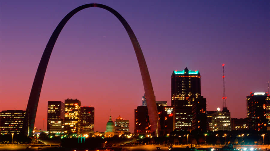 Gateway Arch Night Sky Wallpaper