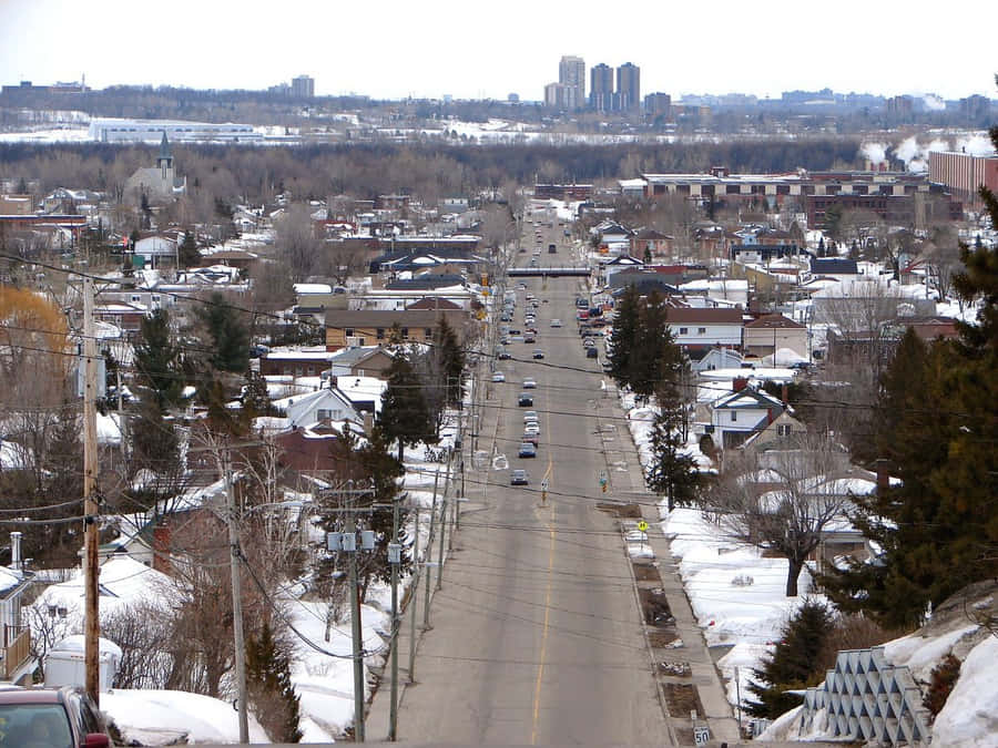 Gatineau Winter Street View Wallpaper