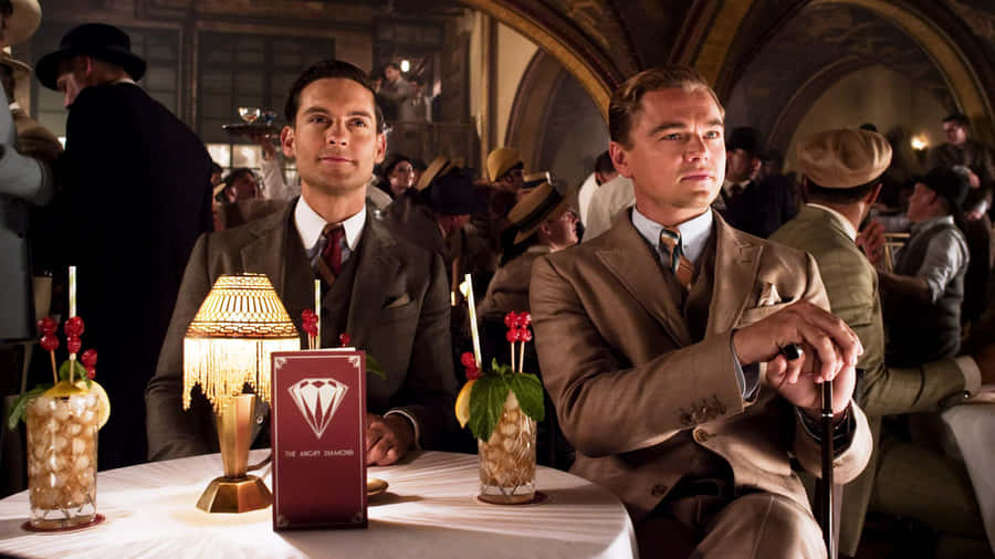 Gatsby And Nick At Dinner Wallpaper