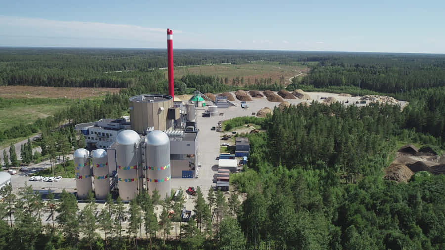 Gavle Industrial Facility Aerial View Wallpaper