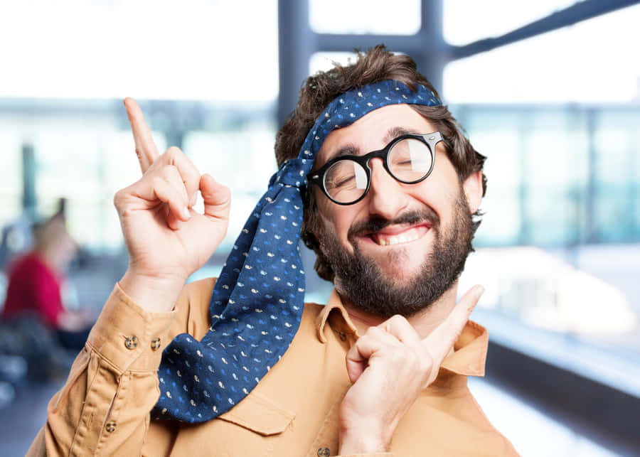 Gawky Man With Necktie Wallpaper