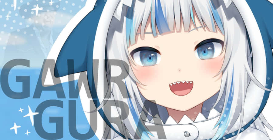 Gawr Gura Anime Style Artwork Wallpaper