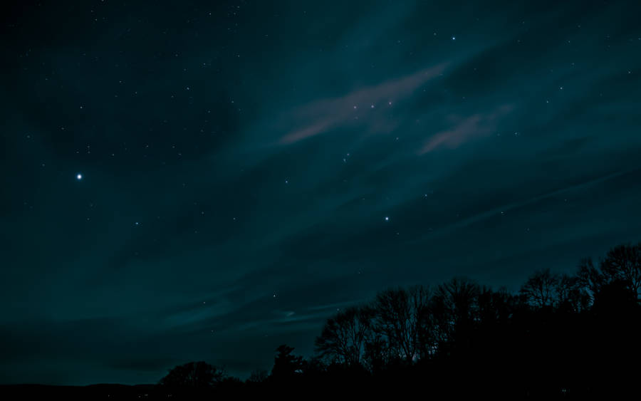 Gaze In Reverence At This Mesmerizing Starry Night Wallpaper