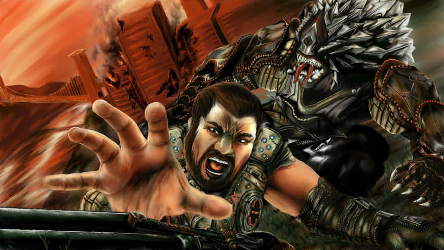 Gearsof War3 Epic Battle Artwork Wallpaper