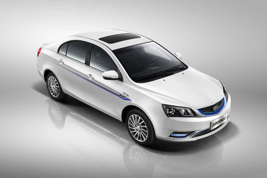 Geely Emgrand White Sedan Studio Shot Wallpaper