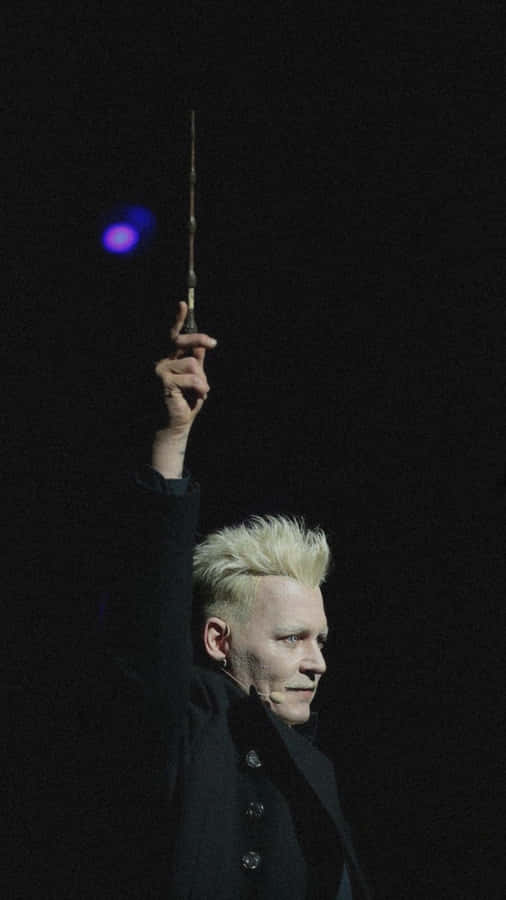 Gellert Grindelwald Wand Raise Wallpaper