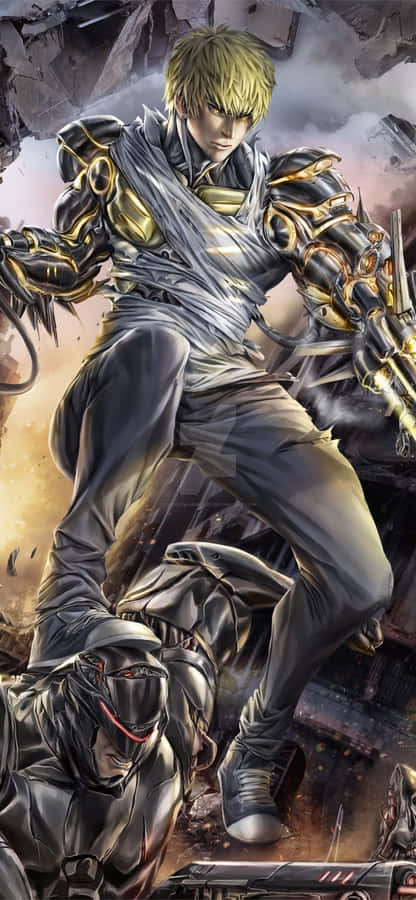 Genos - The Powerful Cyborg Of Justice With Blazing Agility Wallpaper