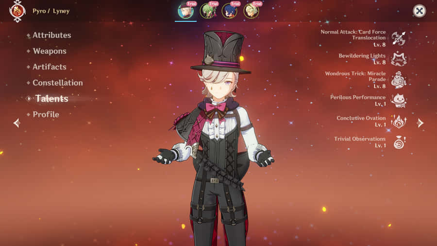 Genshin Impact Character Screen Lyney Wallpaper