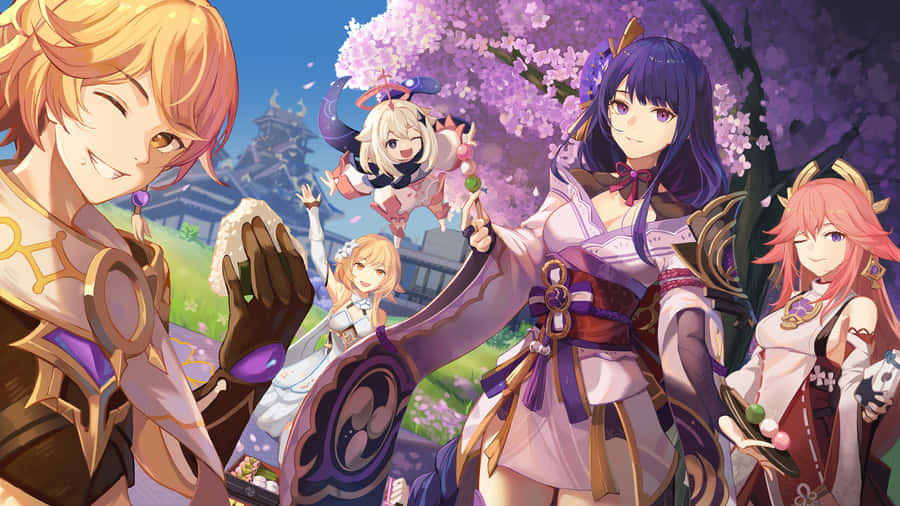 Genshin Impact Characters United Wallpaper