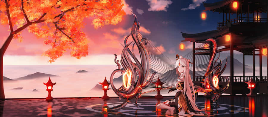 Genshin_ Impact_ Elegant_ Sunset_ Melody Wallpaper