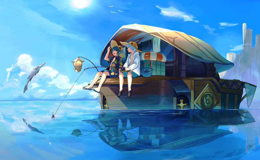 Genshin Impact's Graceful Xingqiu Wallpaper