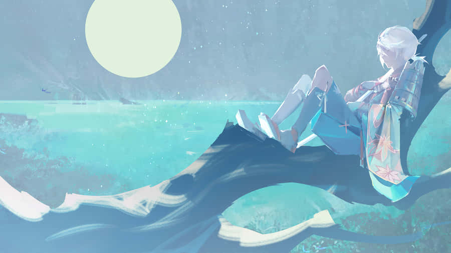 Genshin Impact's Kazuha, Officer Of Bright-lit Sea Wallpaper