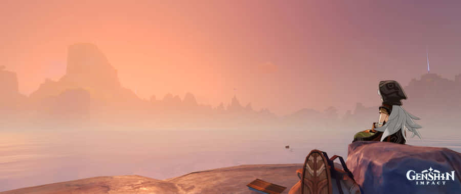 Genshin_ Impact_ Sunset_ Contemplation Wallpaper