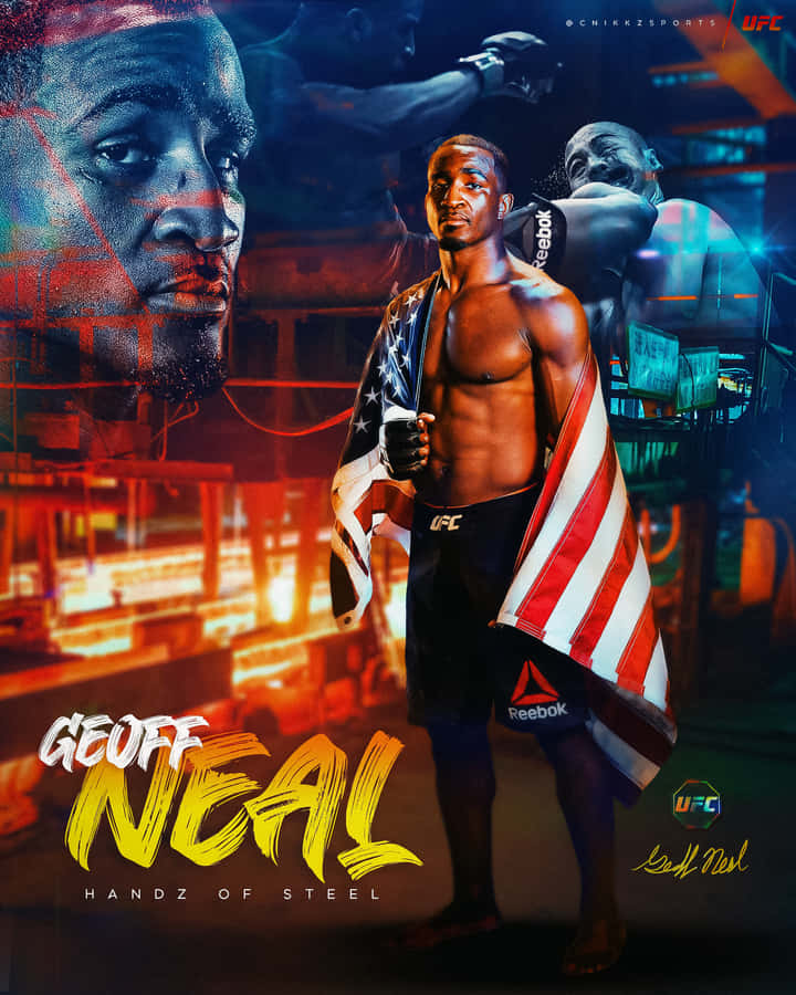Geoff Neal U F C Fighter Handzof Steel Wallpaper