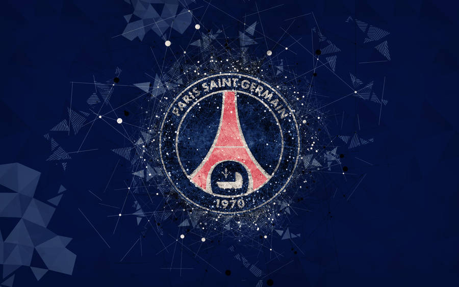Geometric Psg Blue Logo Art Wallpaper