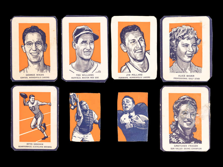 George Mikan Basketball Card Collection Wallpaper