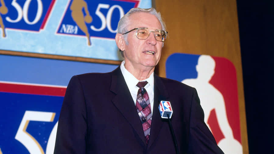 George Mikan Nba 50 Top Players Wallpaper