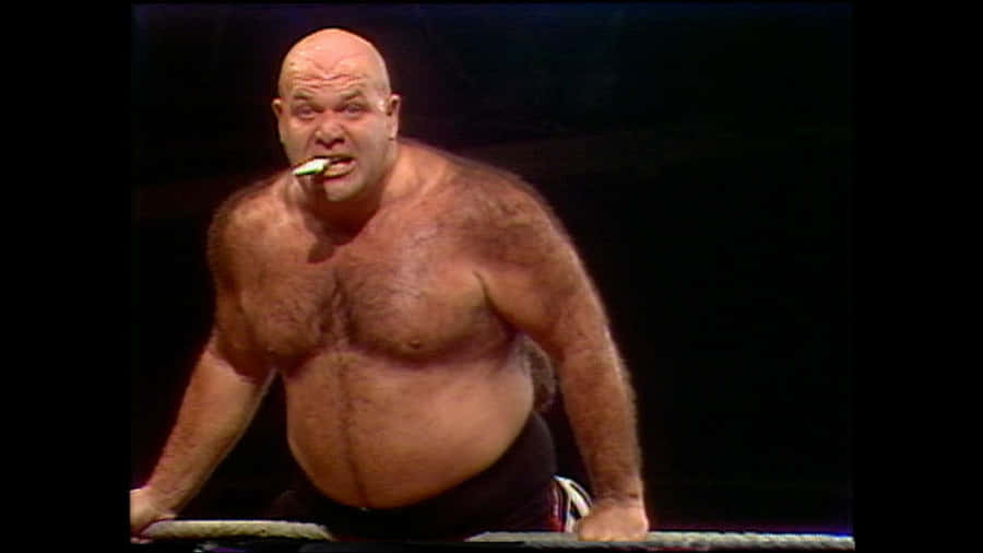 George Steele Chewing Turnbuckle Pad Wallpaper