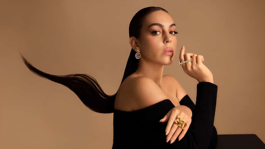 Georgina Rodríguez Elegant Portrait Wallpaper