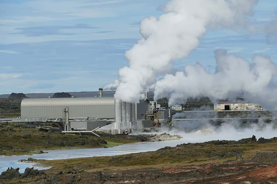 Geothermal Power Plant Steam Production Wallpaper