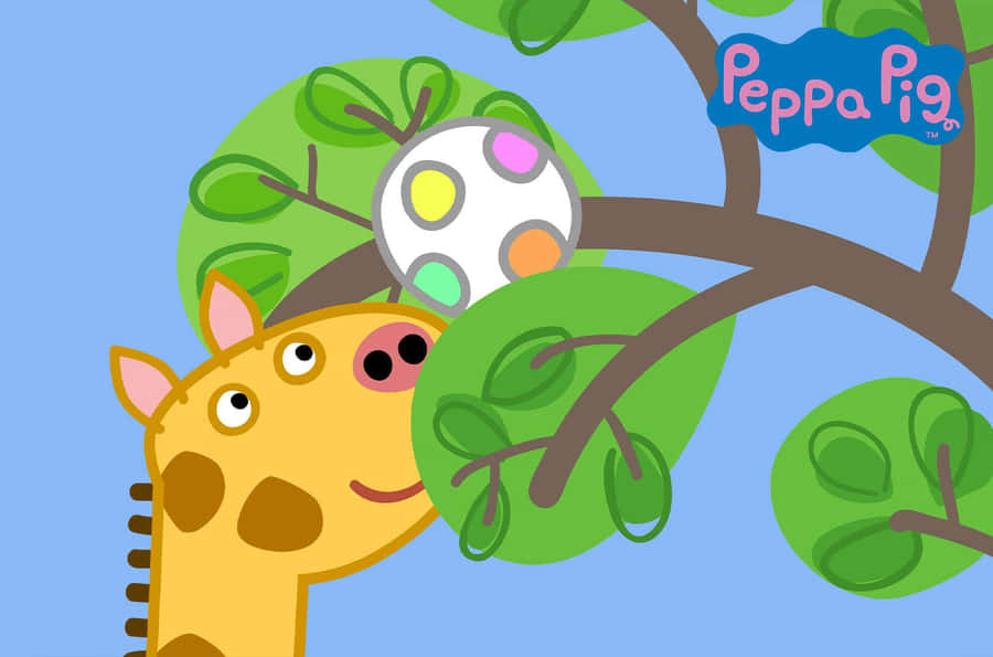 Gerald Giraffe Standing Tall Among Trees In The Wild Wallpaper