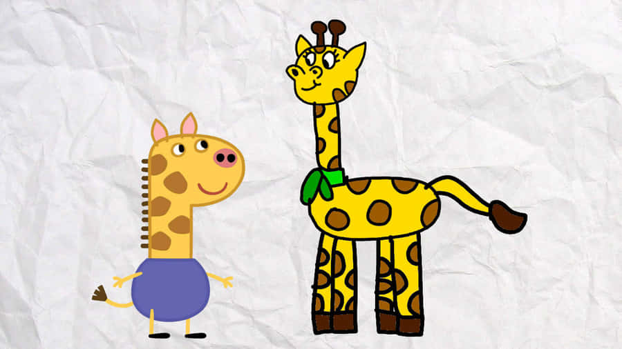 Gerald Giraffeand Friend Cartoon Wallpaper