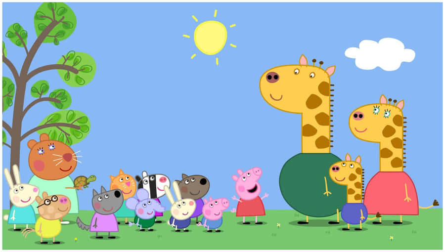 Gerald The Giraffe Enjoying A Sunny Day Wallpaper