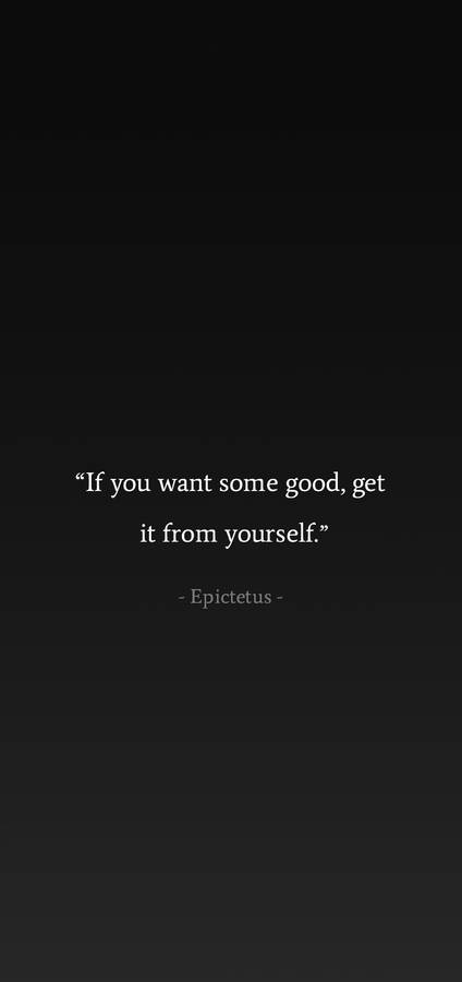 Get Good From Yourself Stoicism Wallpaper