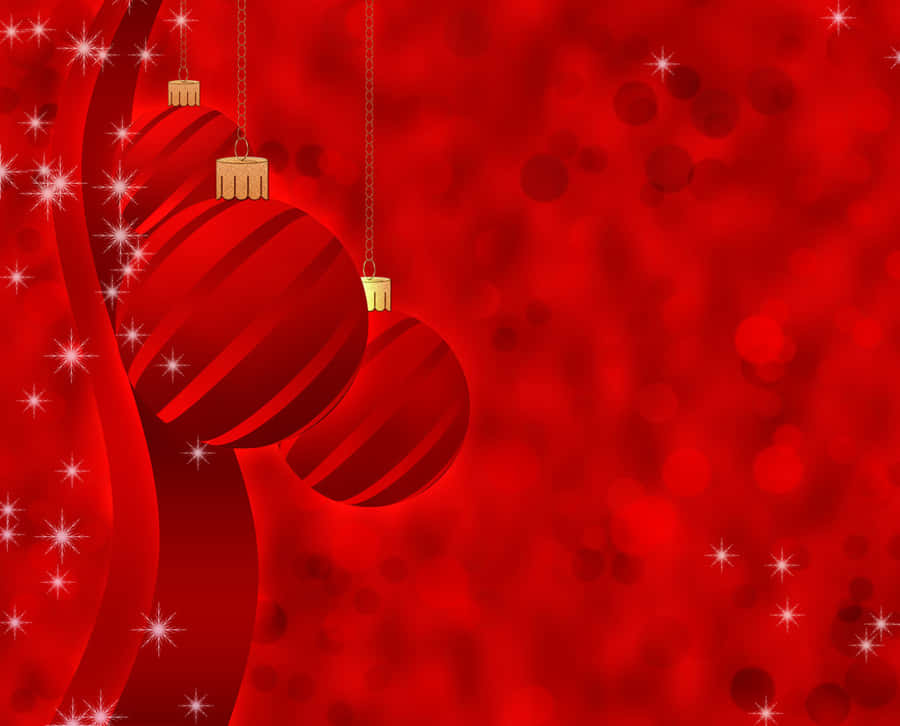 Get Into The Christmas Spirit With A Stunning Red Aesthetic Wallpaper