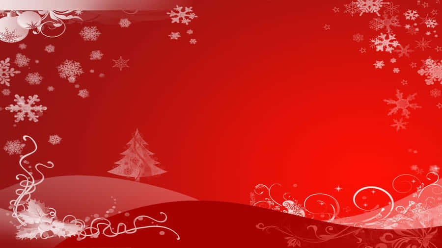 Get Into The Christmas Spirit With This Stunning Red Aesthetic! Wallpaper