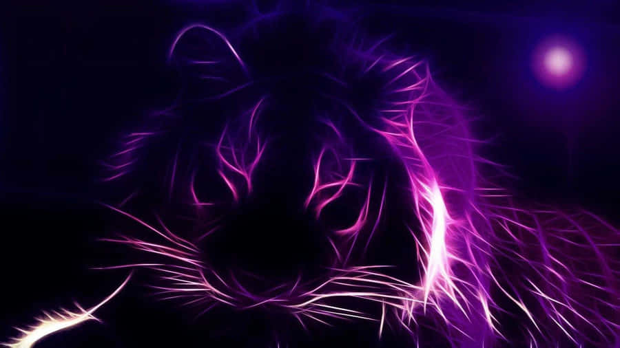 Get Productive With A Modern, Purple Neon Aesthetic Computer Wallpaper