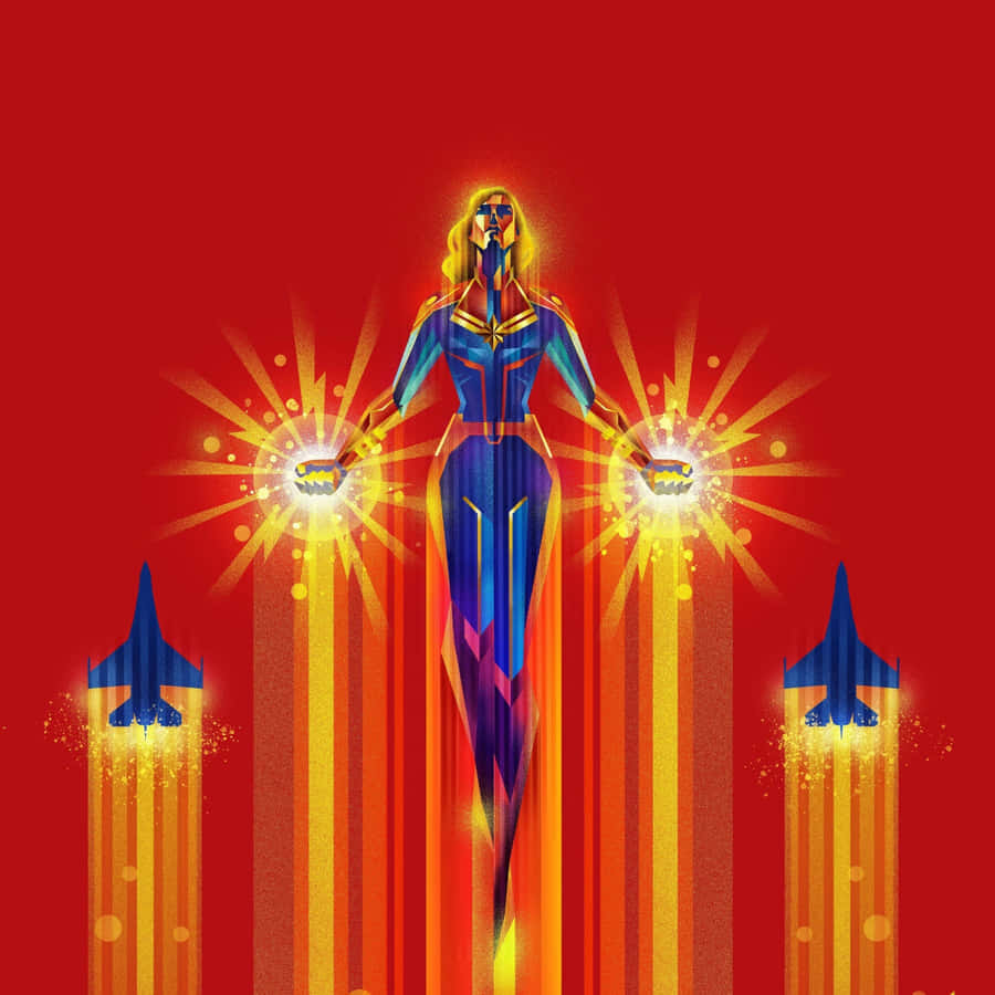 Get Ready For A High-powered Adventure With Captain Marvel 2 Wallpaper