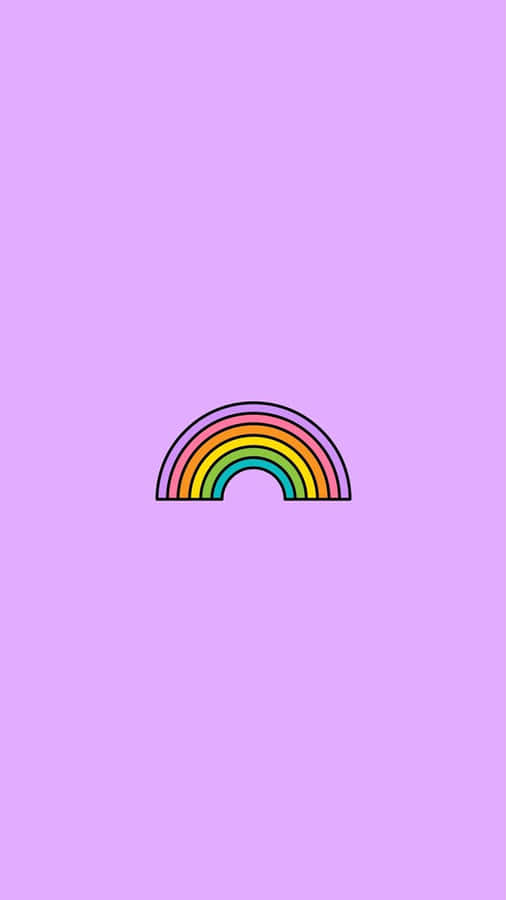 Get Ready For A Joyful Journey With Aesthetic Rainbow Mobile Wallpaper