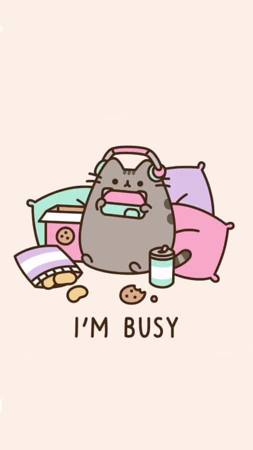 Get Ready For Cuteness Overload With Kawaii Pusheen! Wallpaper