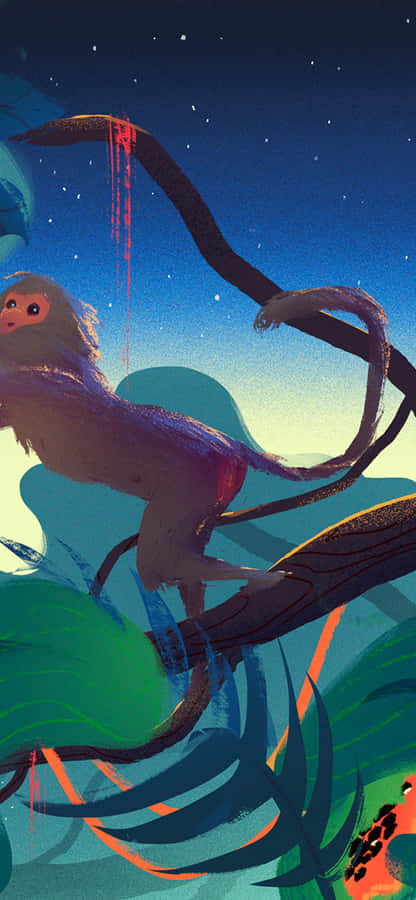 Get Ready To Go Bananas With The Monkey Iphone Wallpaper