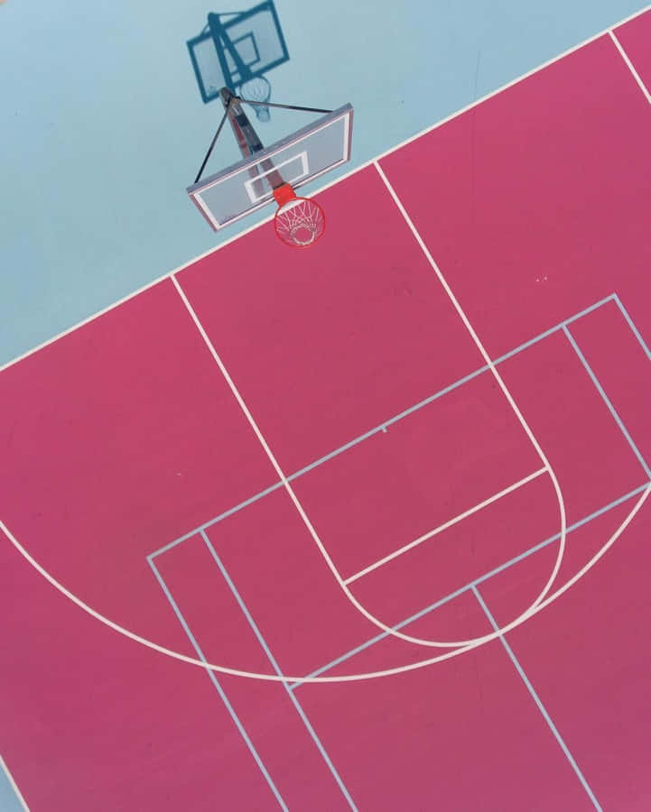 Get Ready To Take On The Competition In Style With A Pink Basketball Wallpaper