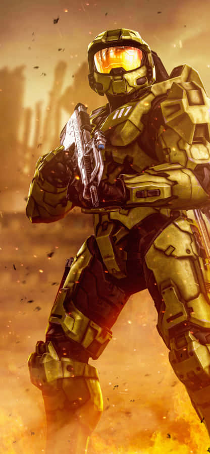 Get The Master Chief Phone Now And Reclaim Your Destiny Wallpaper