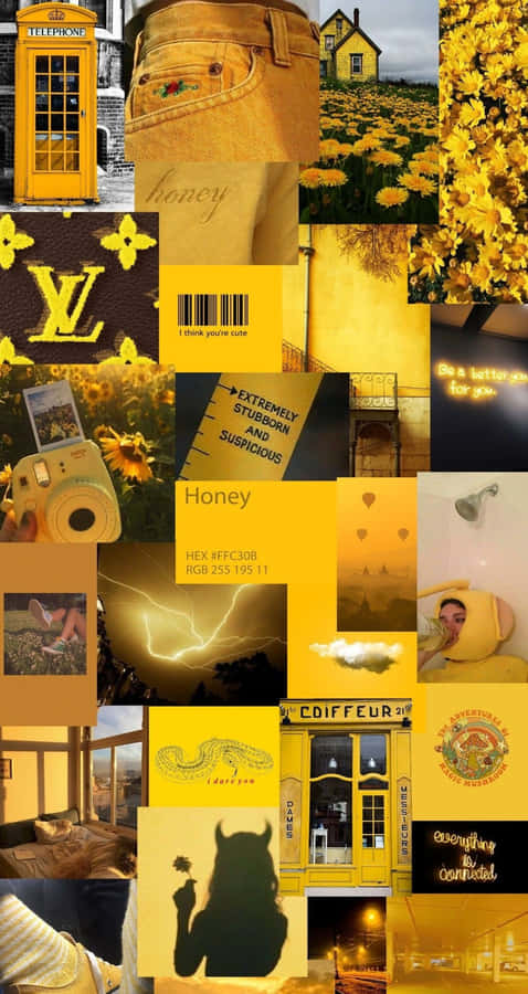 Get Your Stylish Game On With Yellow Baddie Fashion Wallpaper