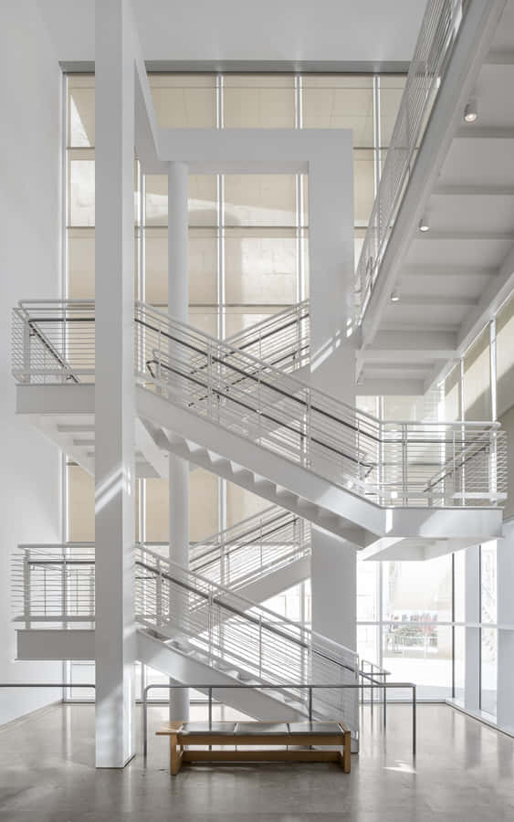 Getty Center Modern Architecture Staircase Wallpaper