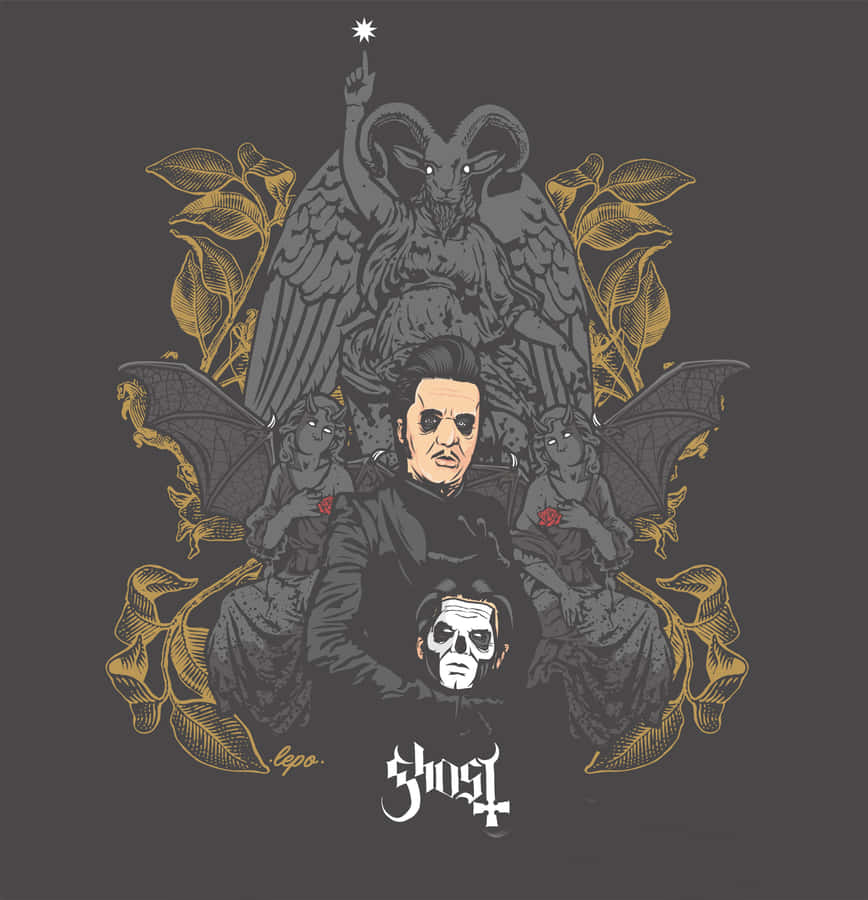 Ghost Band Fanart Painting Statues Wallpaper