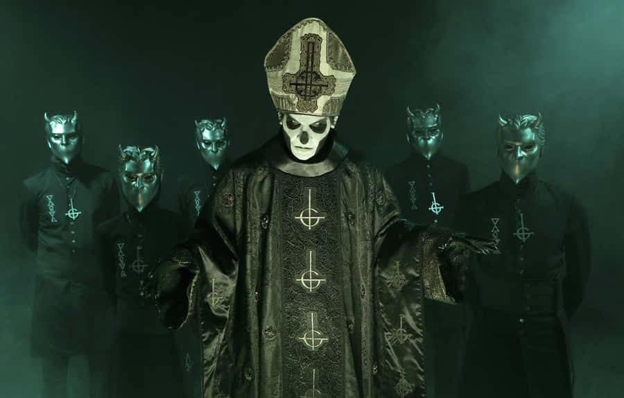 Ghost Band Members With Papa Nihil Wallpaper