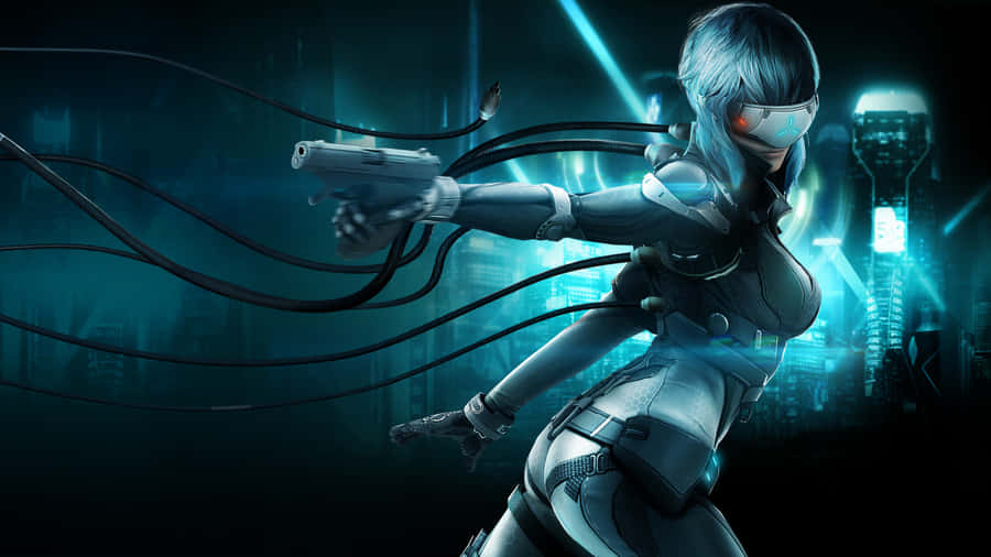 “ghost In The Shell Logicoma In Action!” Wallpaper