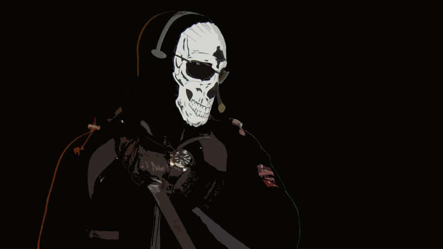 Ghost M W2 Iconic Skull Mask Wallpaper